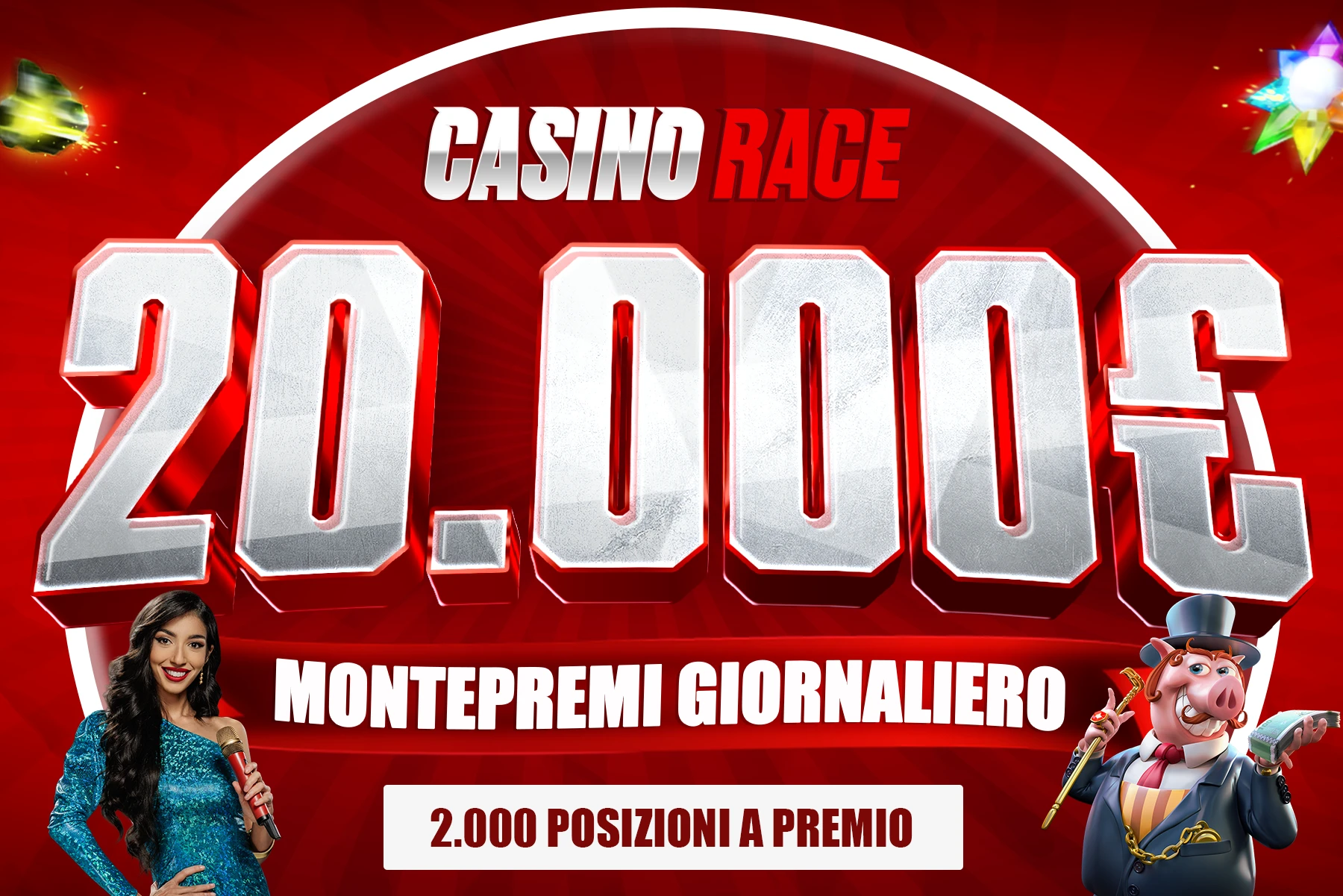 casino race promification banner mobile